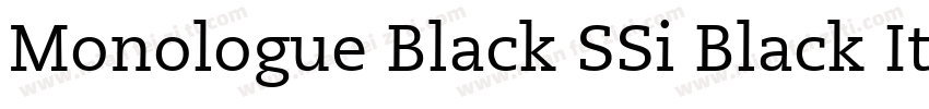 Monologue Black SSi Black Italic字体转换